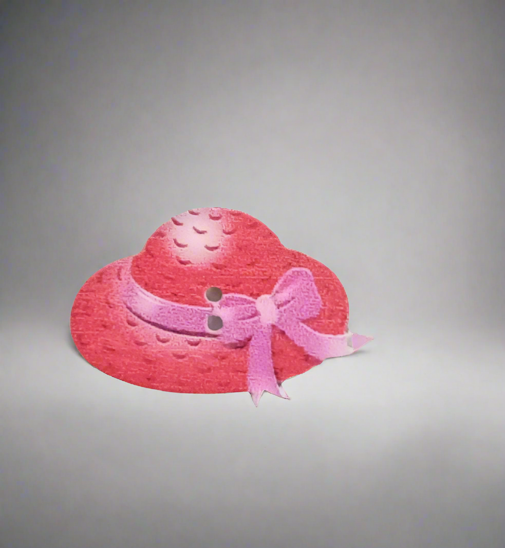 Bottone cappello fucsia