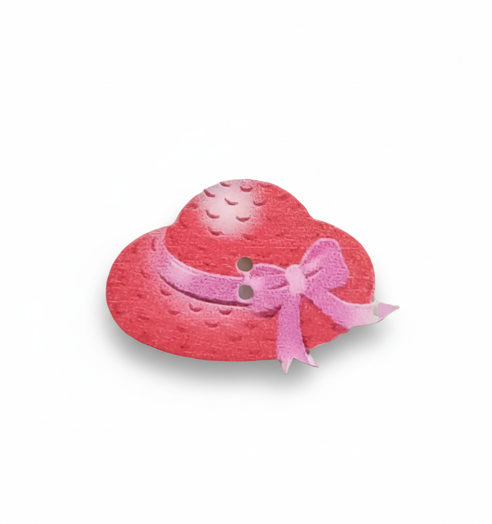 Bottone cappello fucsia