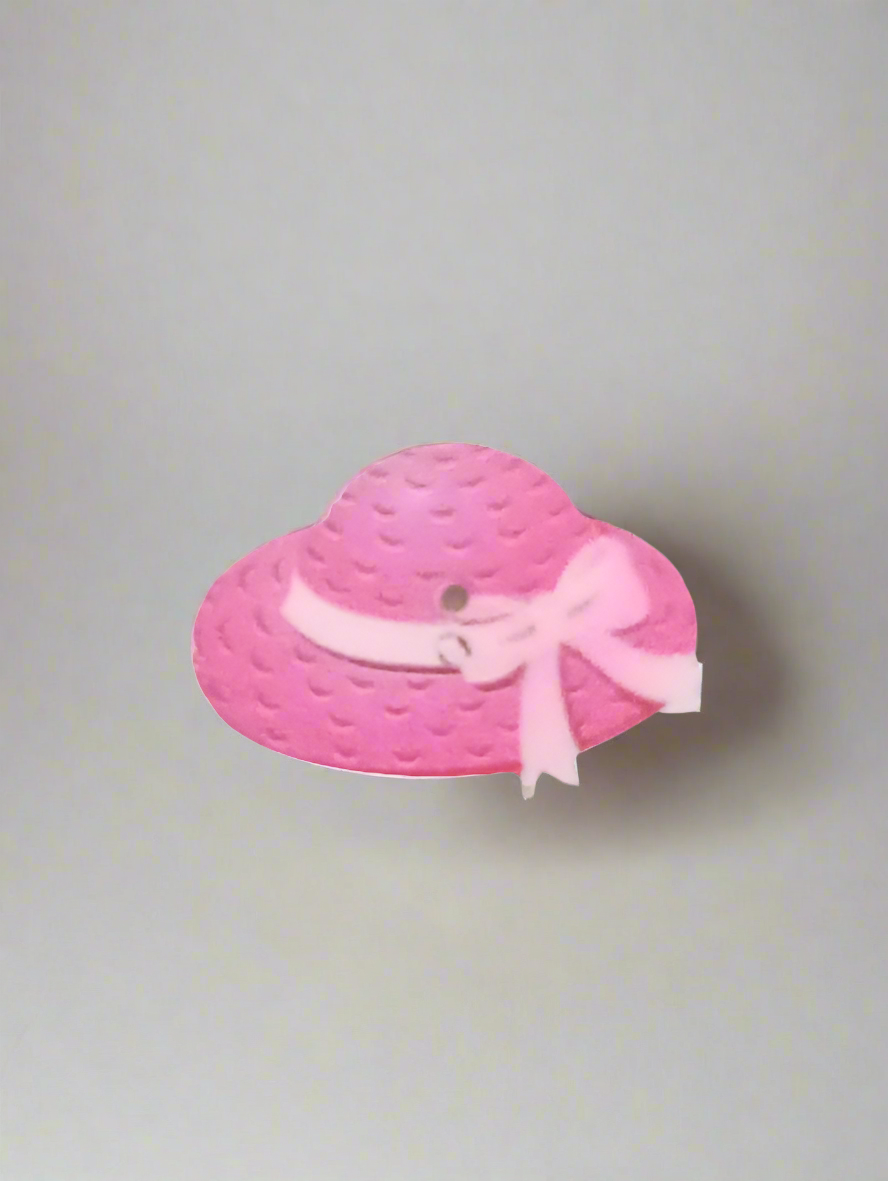 Bottone cappello rosa
