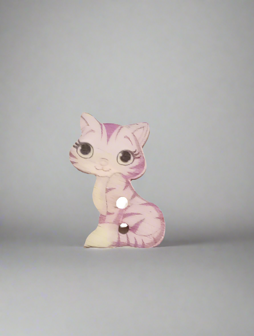 Bottone gatto viola