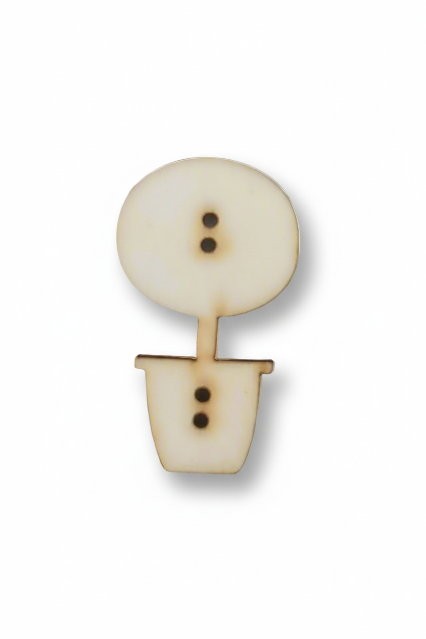 Bottone legno albero rotondo