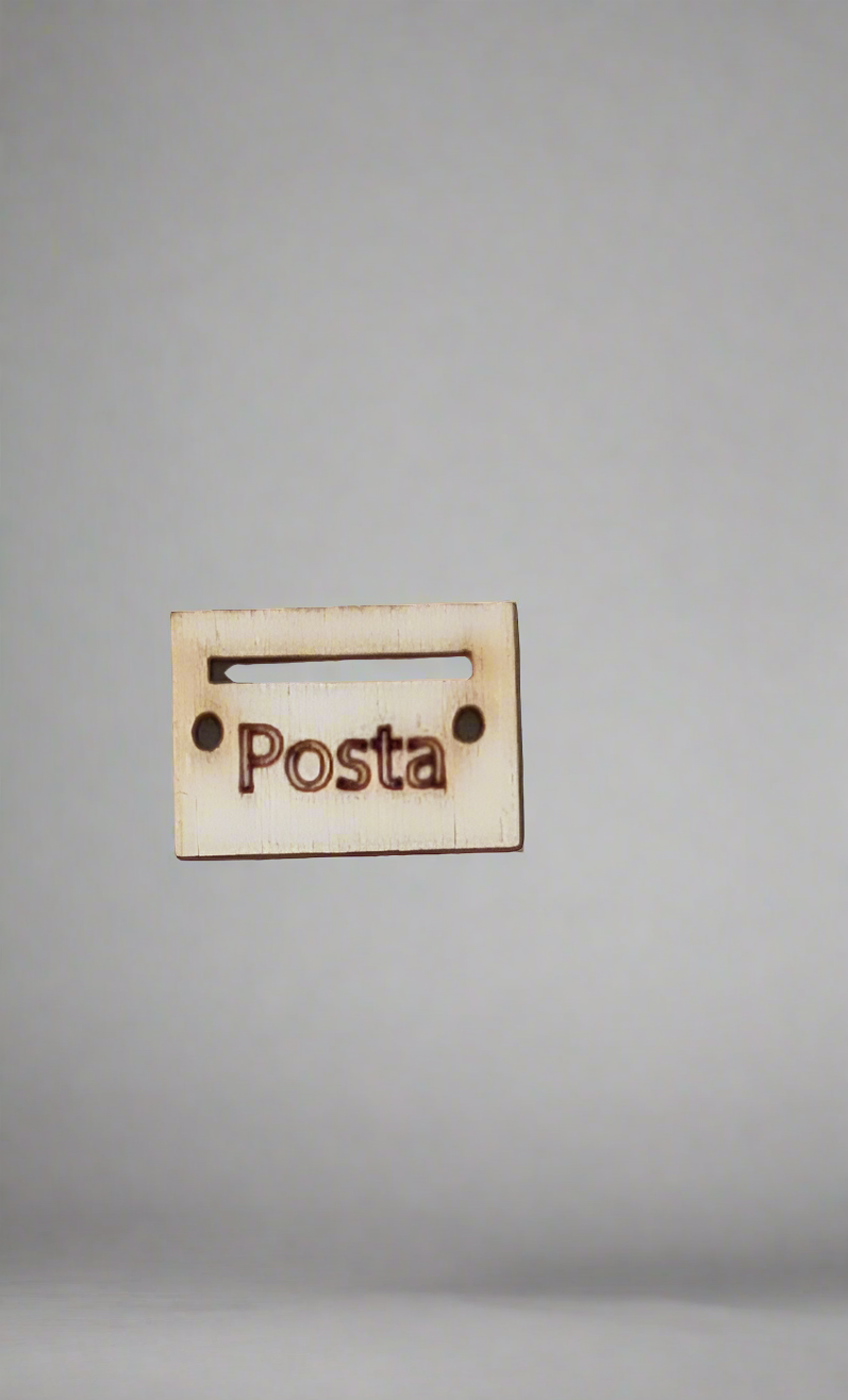 Bottone legno cassetta posta