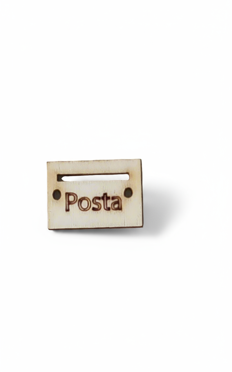 Bottone legno cassetta posta