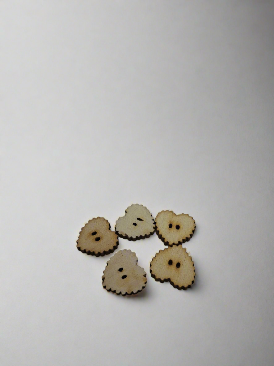 Bottone legno cuore