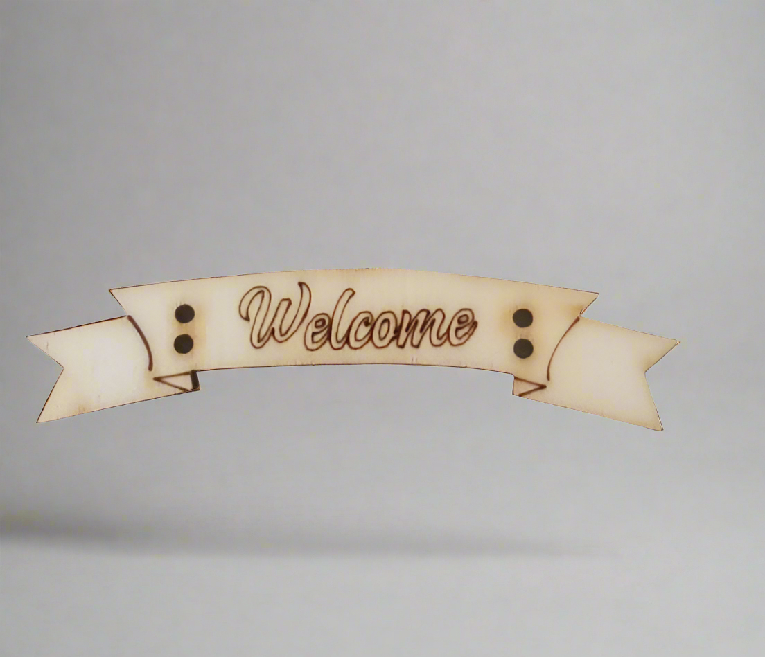 Bottone legno welcome
