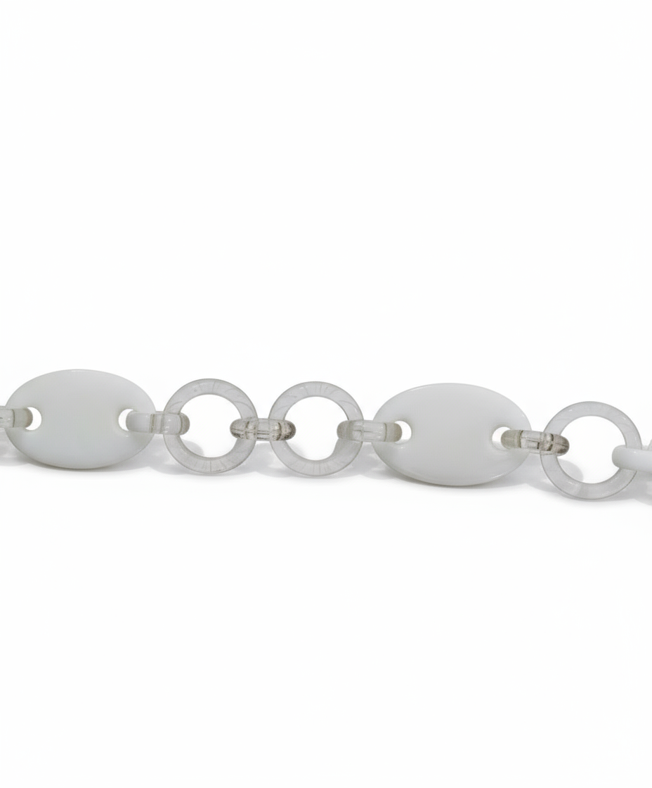 Catena borsa resina bianca