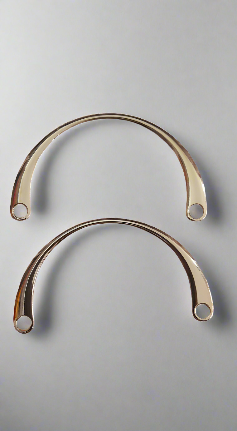 Coppia manici metallo oro