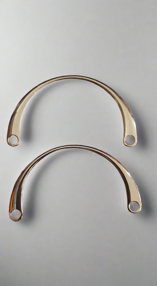 Coppia manici metallo oro