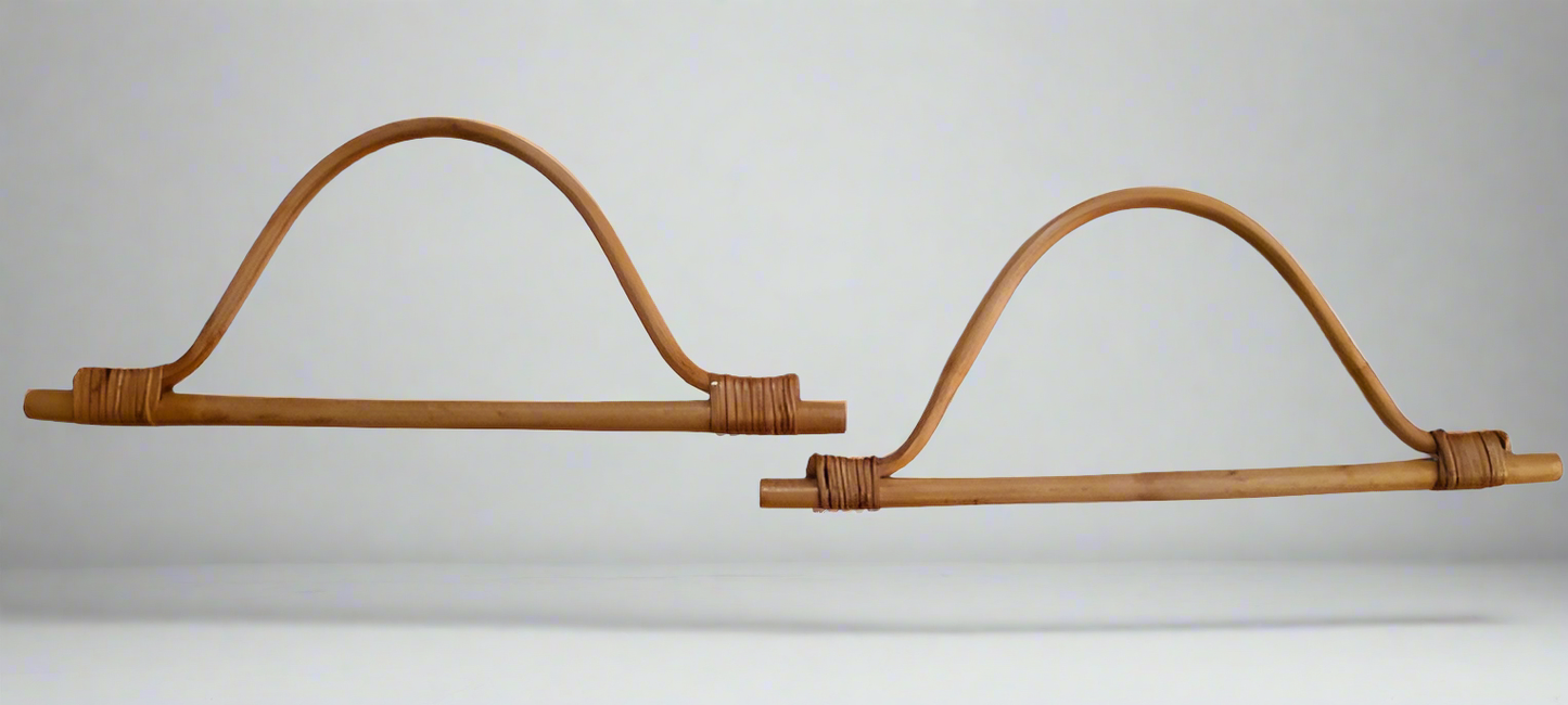 Coppia manici rattan