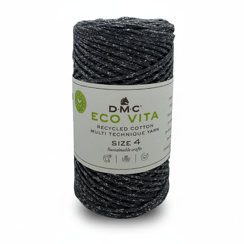 Cordino lurex grigio scuro