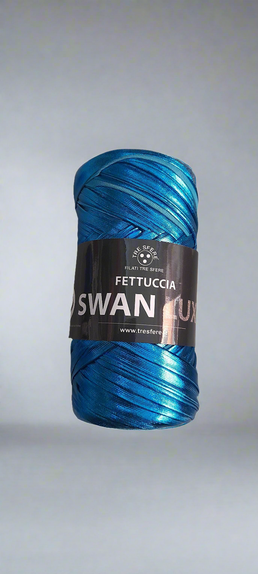 Fettuccia lucida azzurra