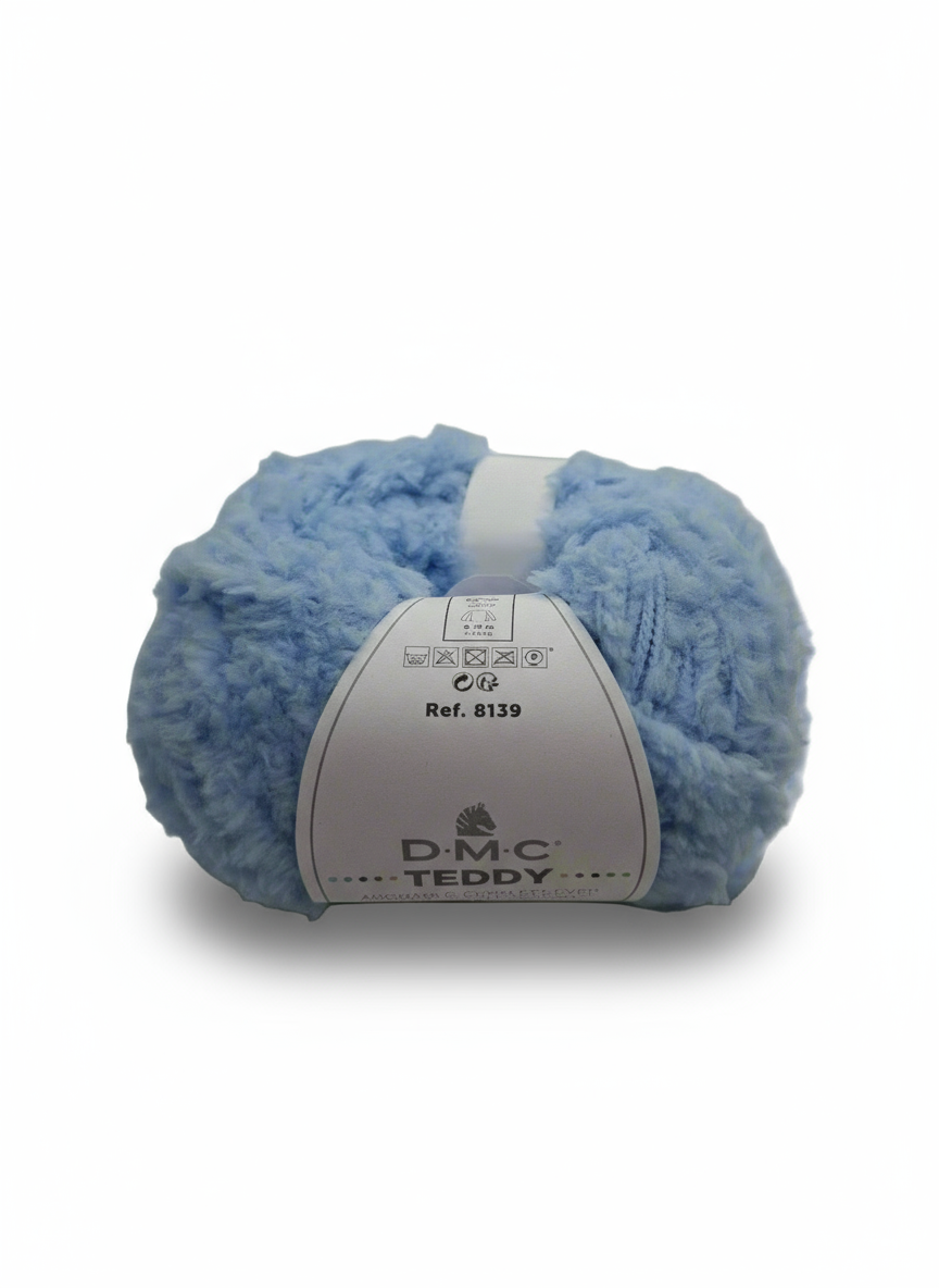 Filato peloso teddy azzurro