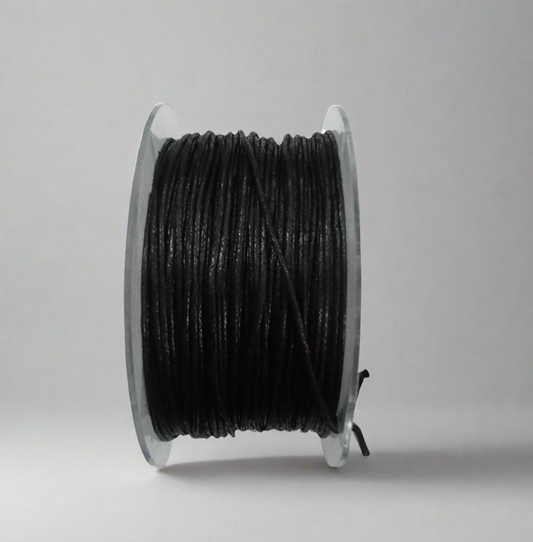 Filo cerato cotone per gioielli nero