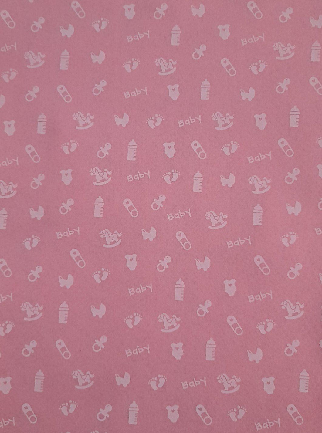 Foglio pannolenci stampato baby rosa