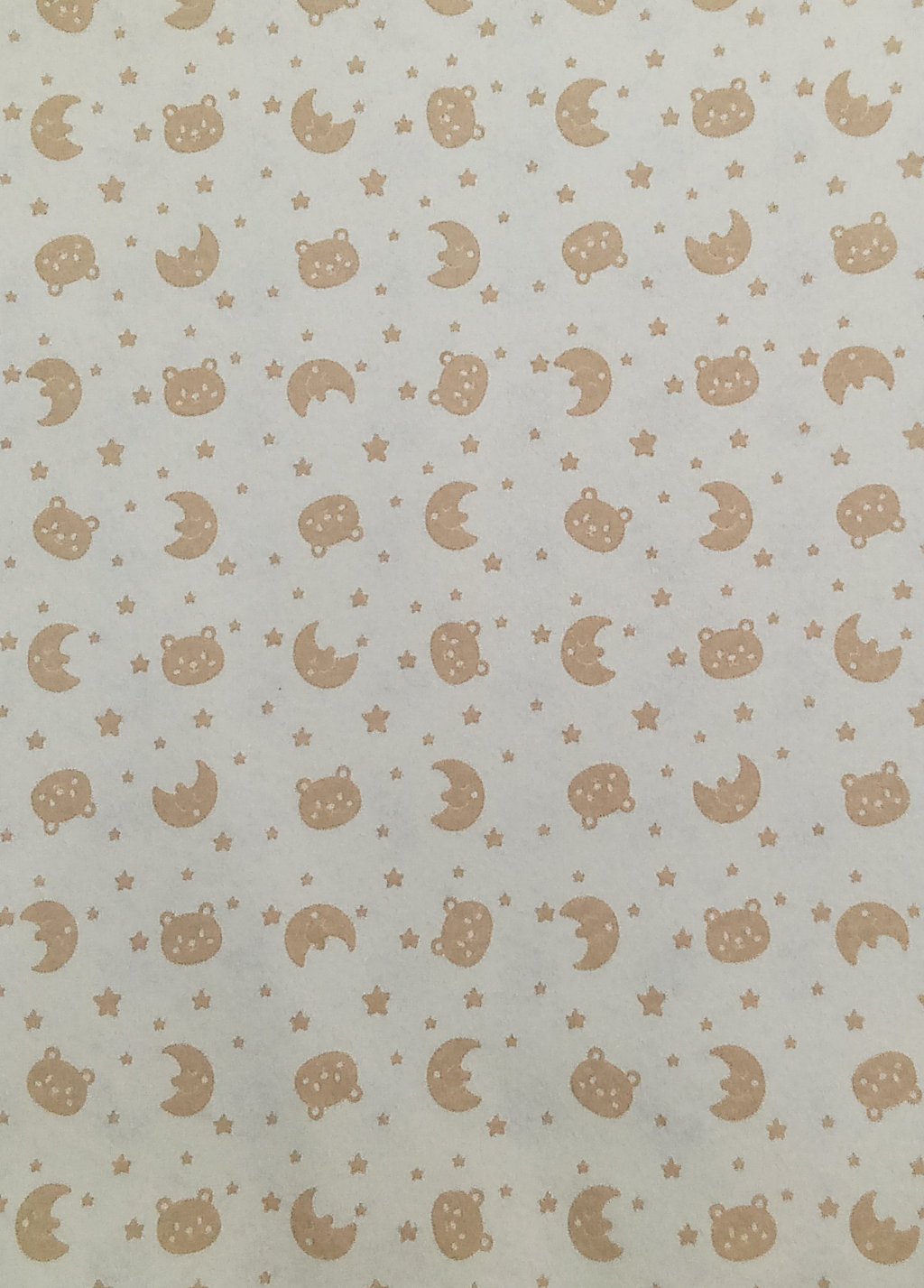 Foglio pannolenci stampato orso beige 