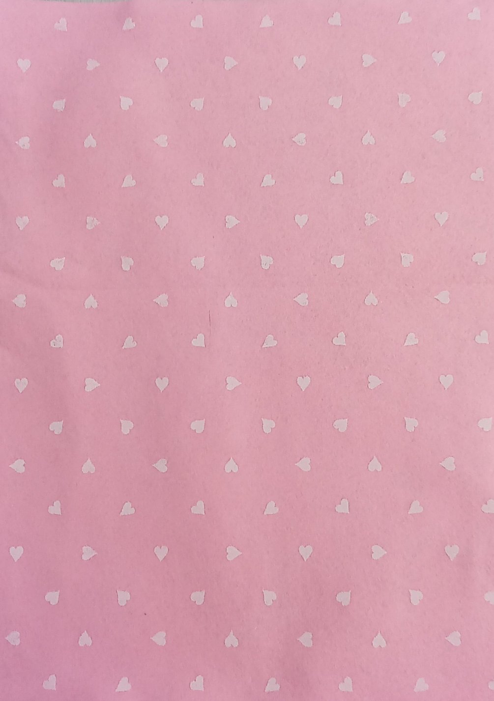 Foglio pannolenci stampato rosa cuori 