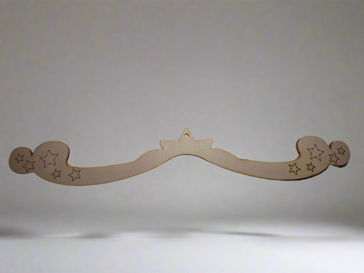 Gruccia legno stelle l