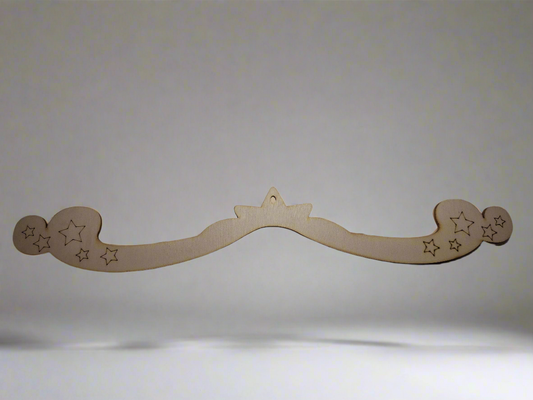 Gruccia legno stelle l