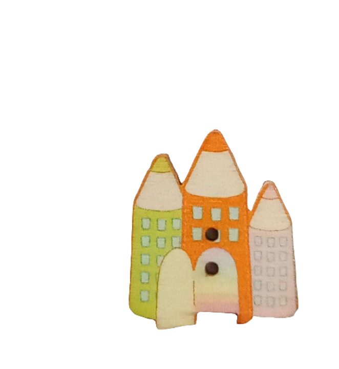 Bottoni Decorativi in Legno per Cucito Creativo-Angels Style merceria creativa