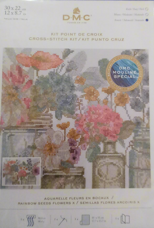 Kit punto croce fiori