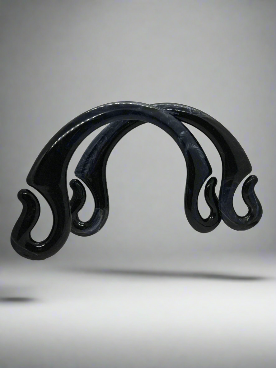 Manico marmorizzato nero