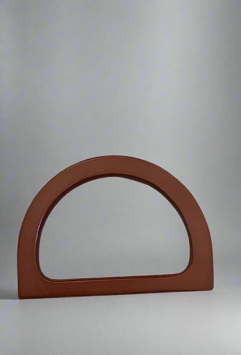 Manico mezzaluna legno scuro