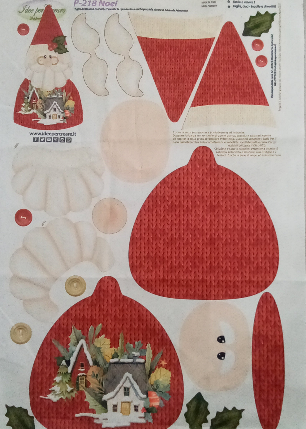 Pannello pannolenci babbo natale grande