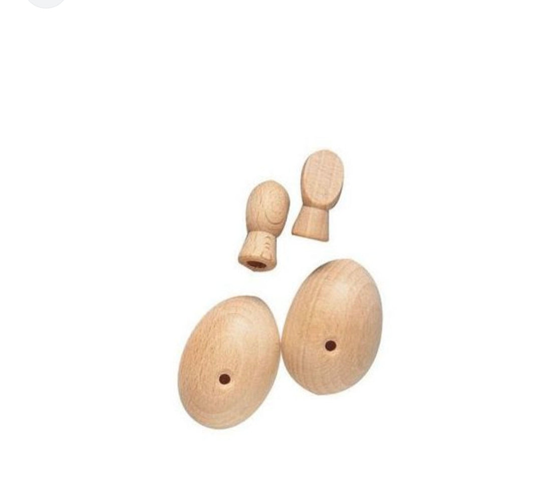 Peidi e mani legno per bambole