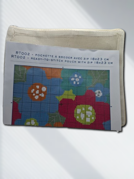 Pochette in cotone da ricamare