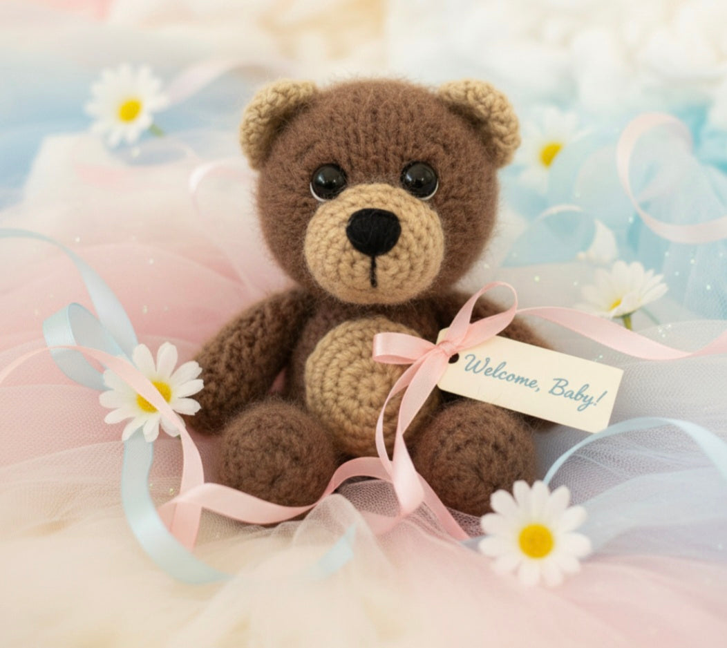 Regalo baby shower orsetto amigurumi