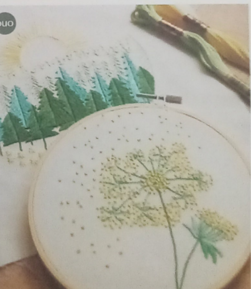 Ricamo passeggiata nel bosco