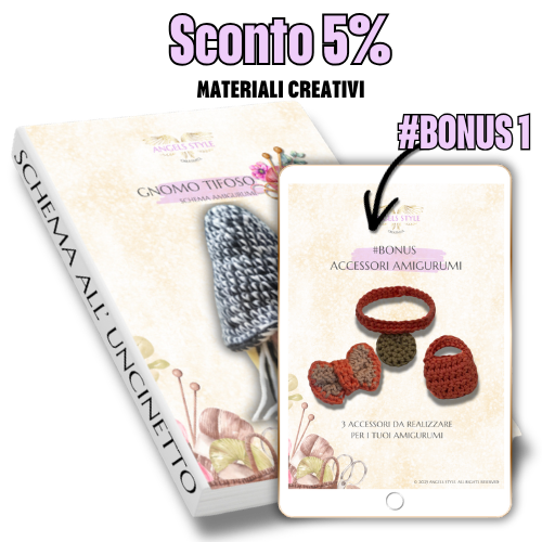 Schema gnomo uncinetto bianco e nero  con bonus 1