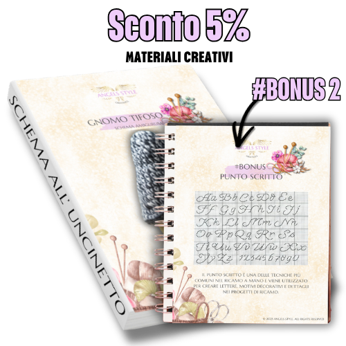 Schema gnomo uncinetto bianco e nero  con bonus 2