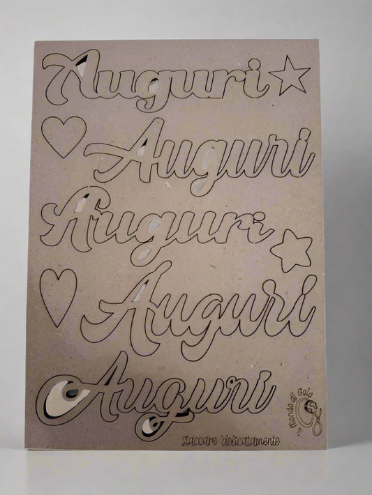 Scritta auguri mdf