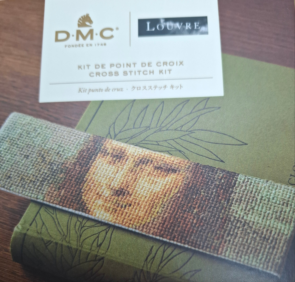 Segnalibro punto croce gioconda