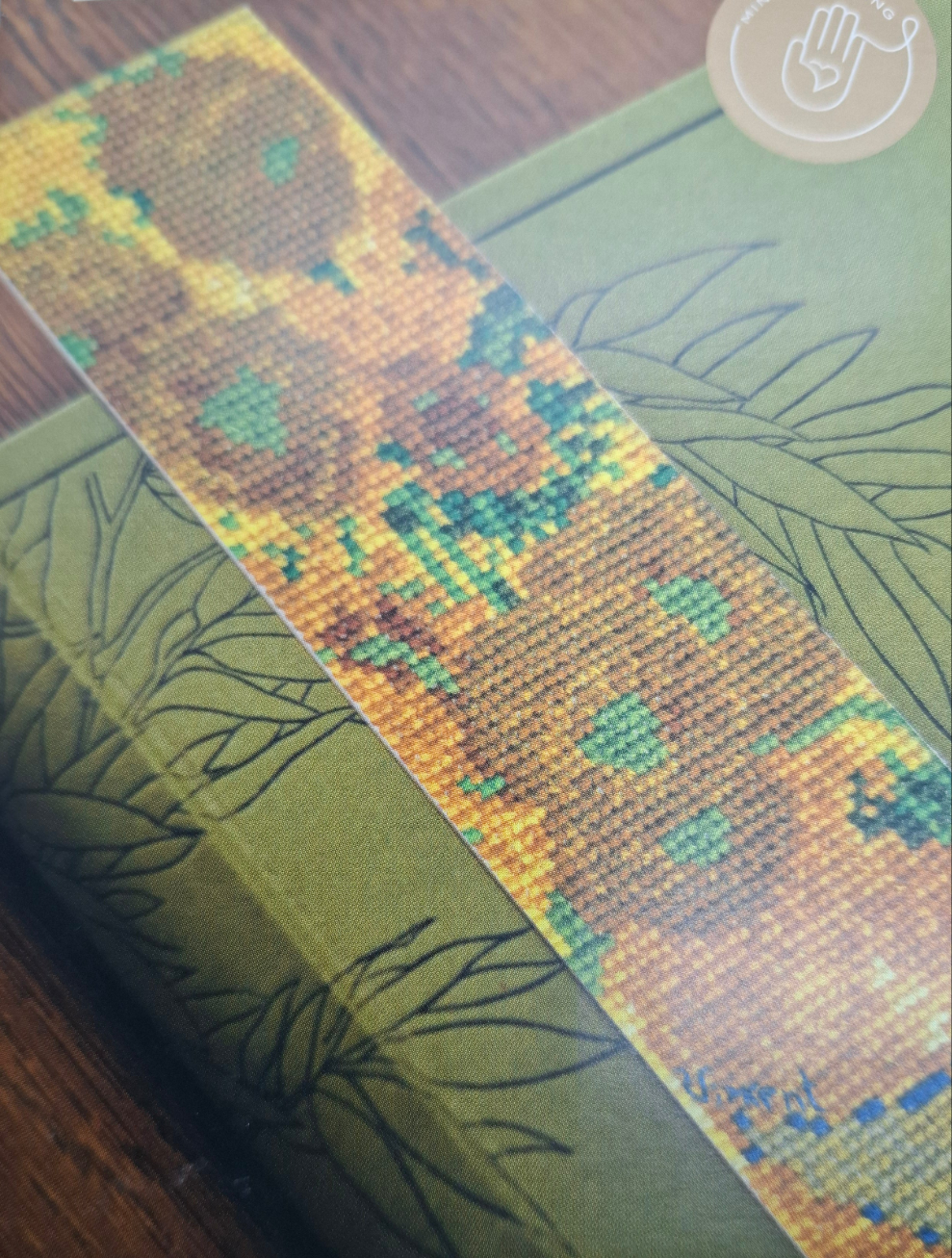 Segnalibro punto croce girasoli