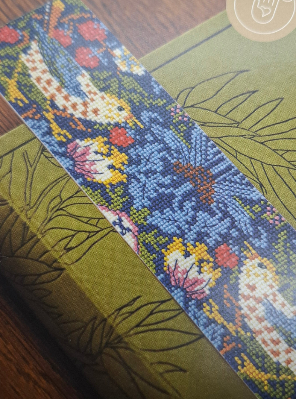 Segnalibro punto croce strawberry thief