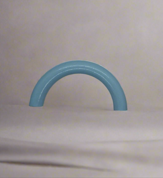 Semi anello legno azzurro per catena ciuccio