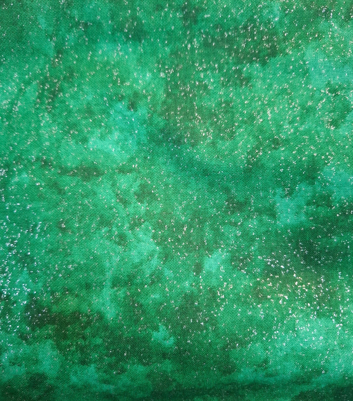 Tessuto verde glitter argento