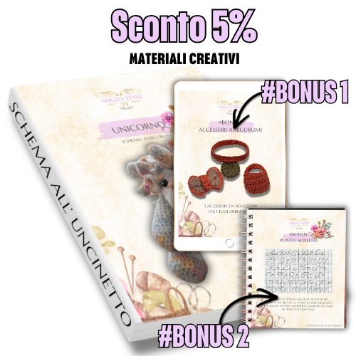 Unicorno all'uncinetto bonus 1 e bonus 2