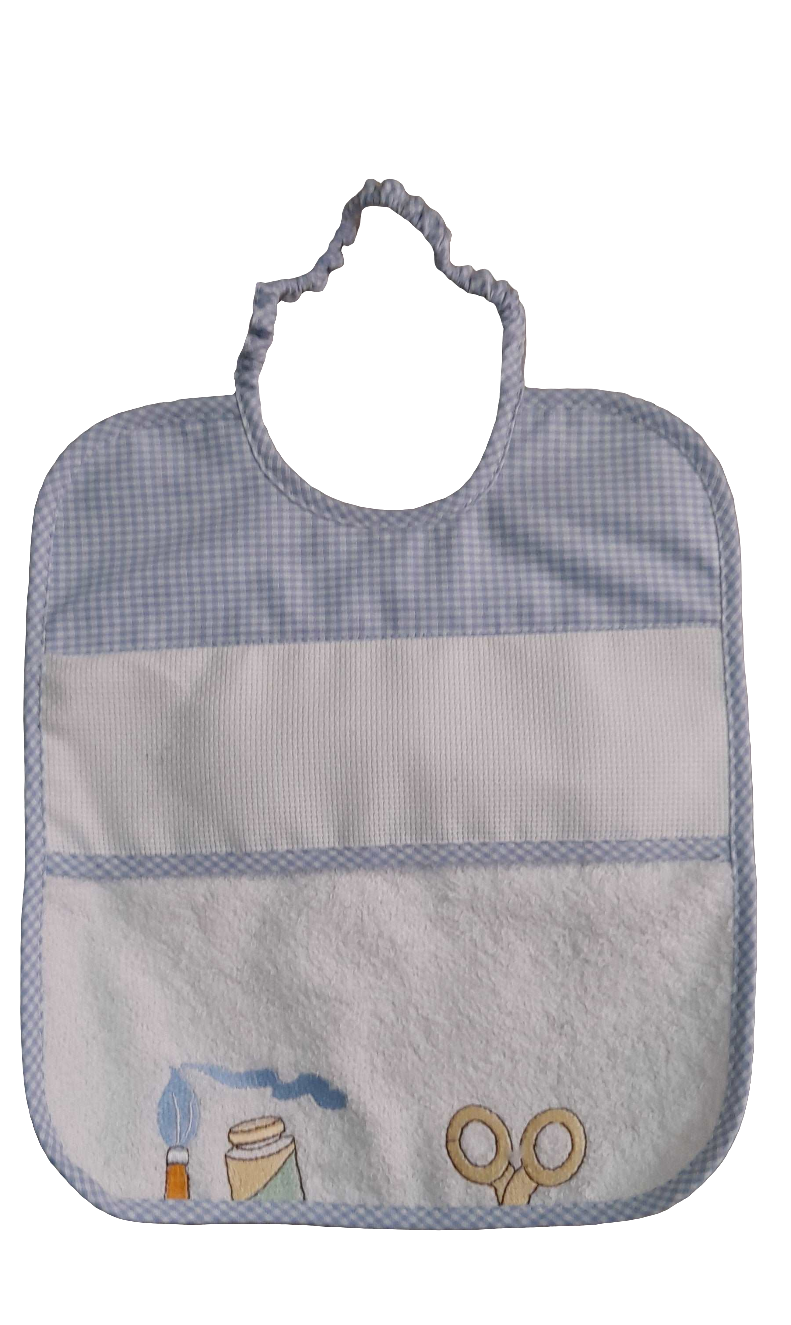 Bavaglini in cotone personalizzabili con tela aida-Angels Style merceria creativa