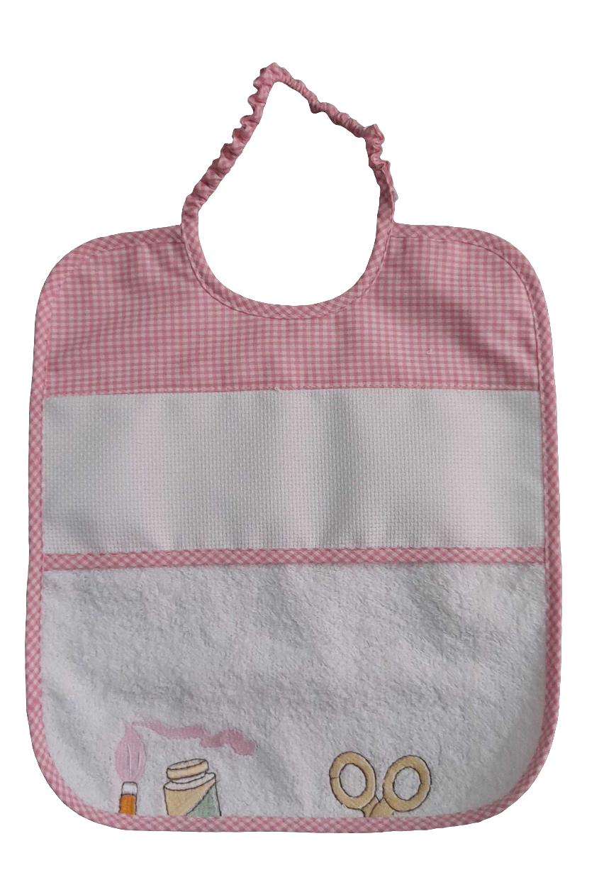 Bavaglini in cotone personalizzabili con tela aida-Angels Style merceria creativa