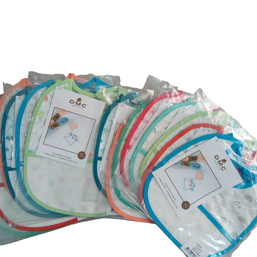 Bavaglini in cotone personalizzabili con tela aida-Angels Style merceria creativa