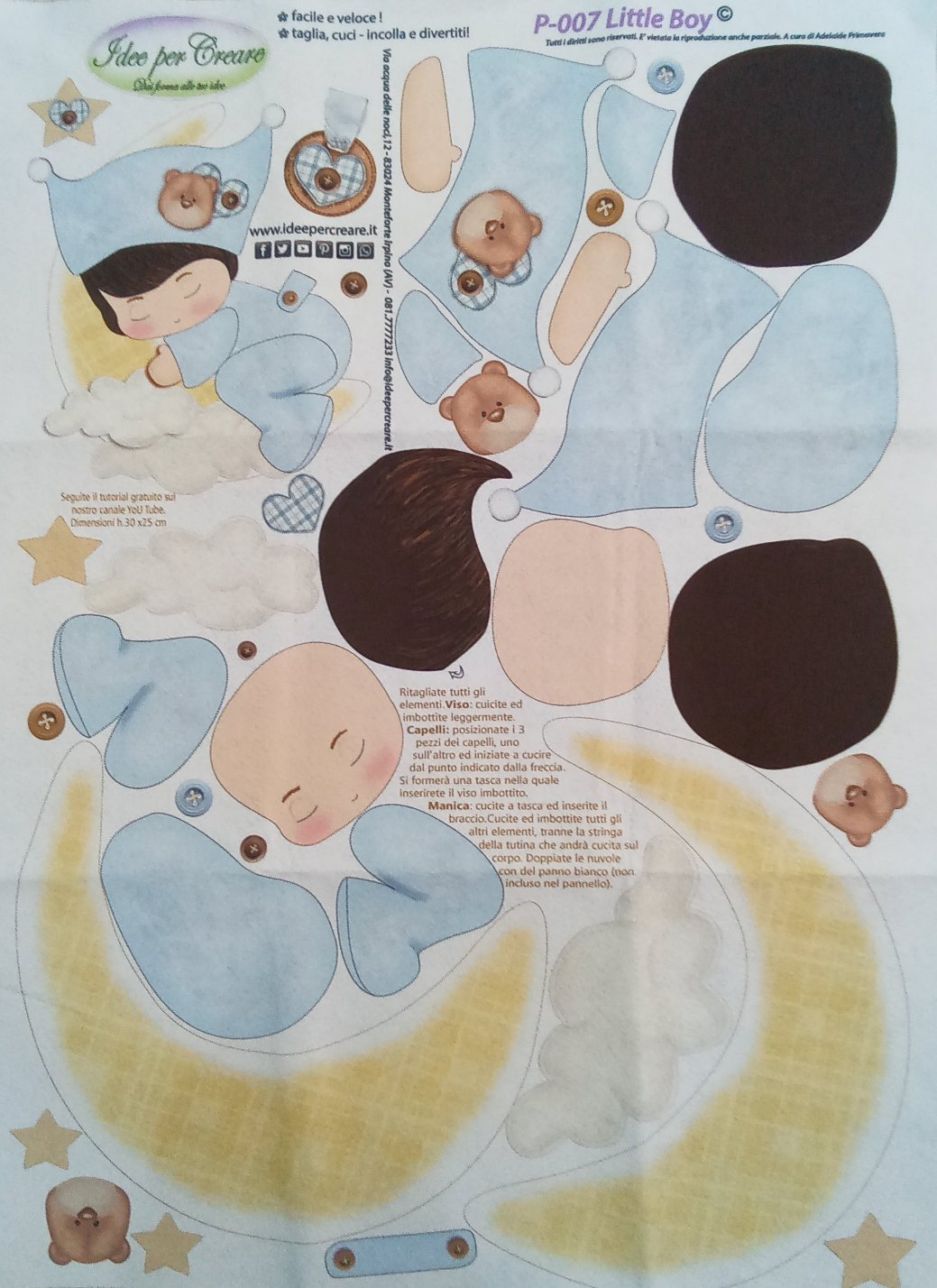 Coccarda nascita little boy