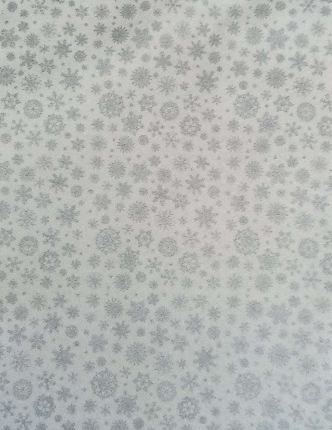 Foglio pannolenci fiocchi neve bianco 