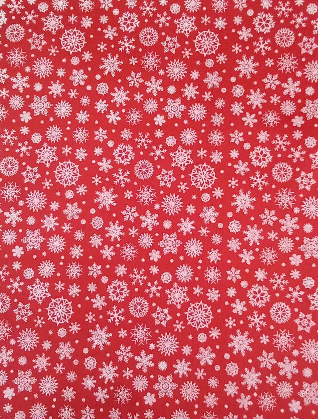 Foglio Pannolenci fiocco neve rosso 