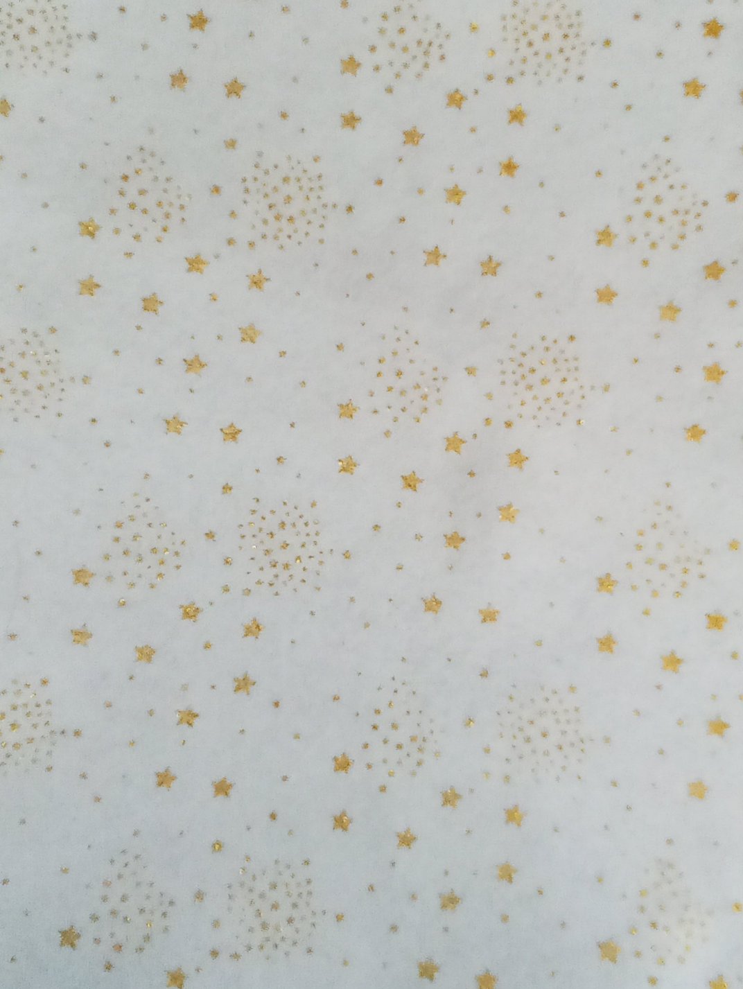 Foglio pannolenci stelle oro bianco