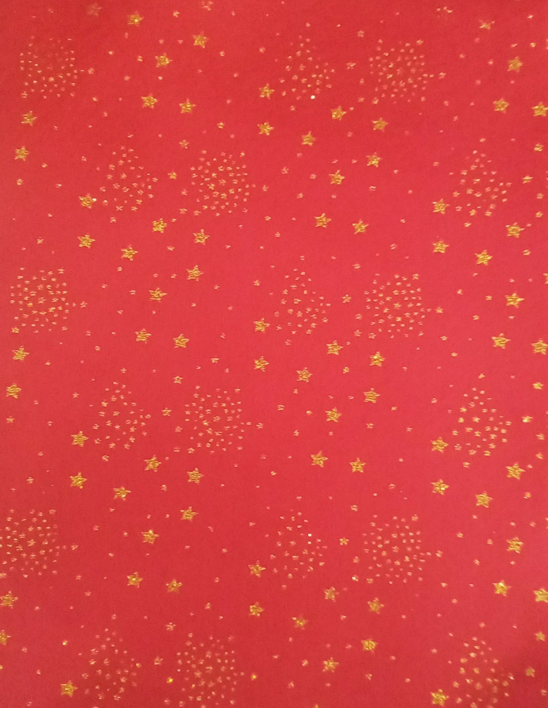 Foglio Pannolenci stelle dorate rosso 