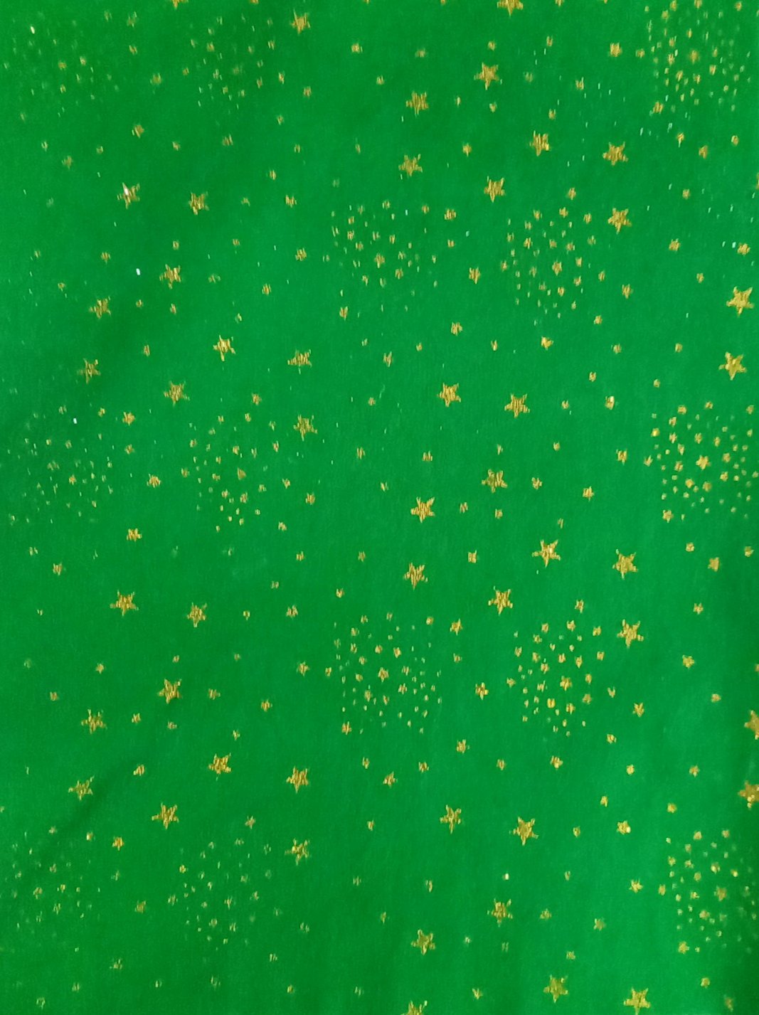 Foglio Pannolenci stelle dorate verde chiaro 