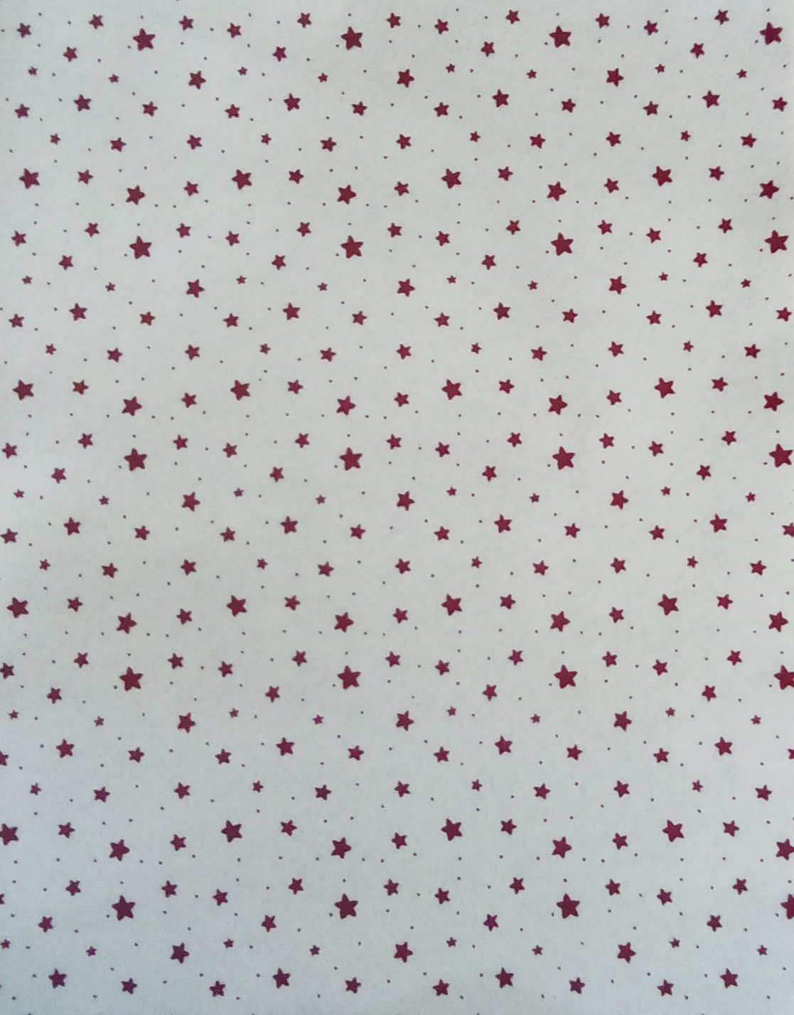 Foglio Pannolenci stelle rosse bianco 